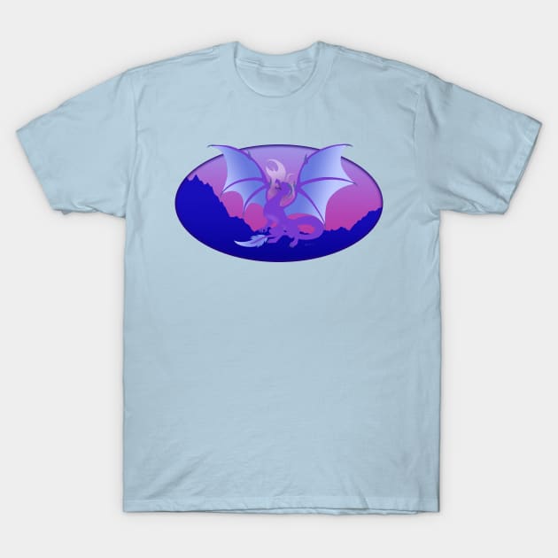 Violet Dragon T-Shirt by TheLadyRaven